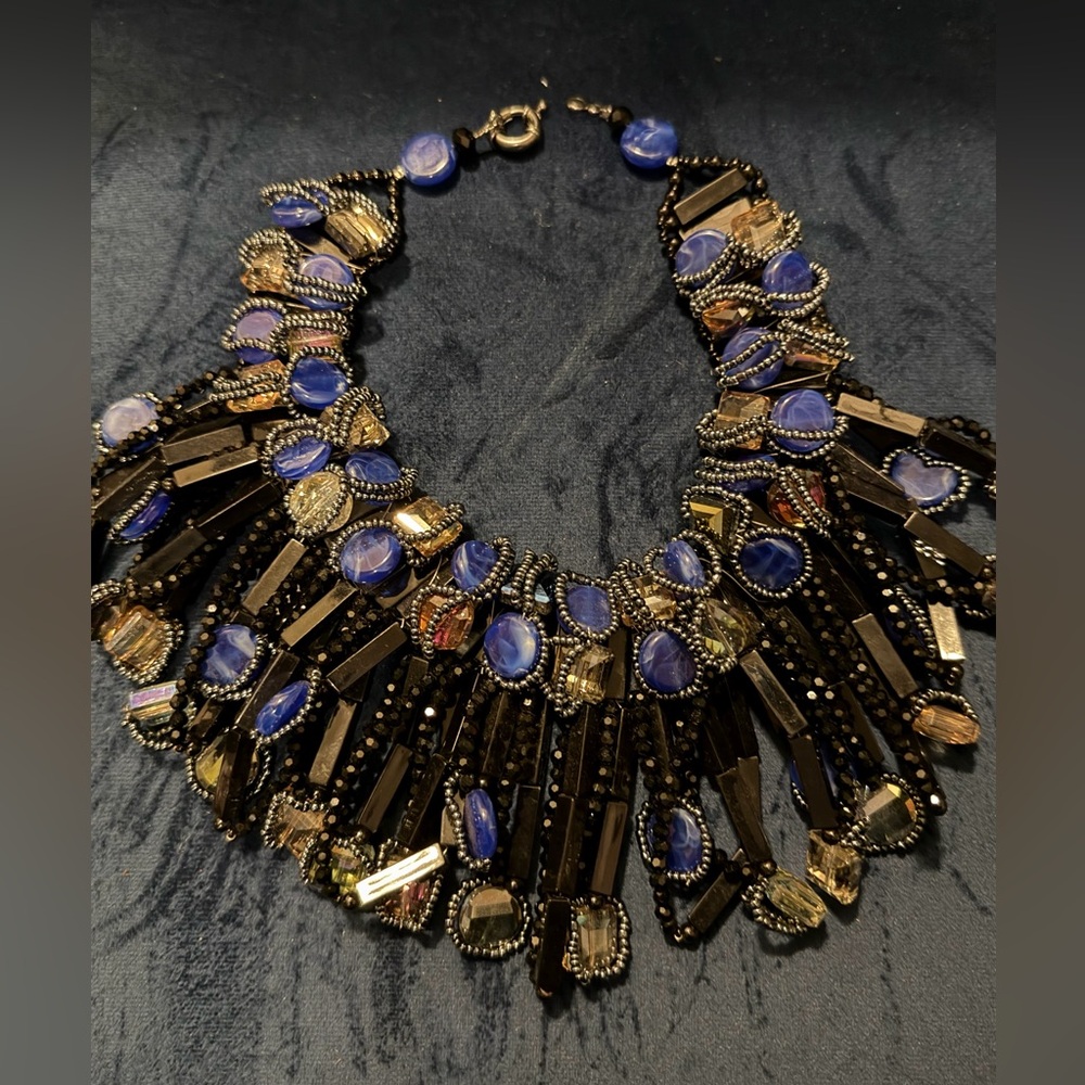 Sassy Jones Royal Blue and Black Bib